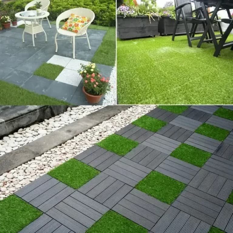 Deck Tiles On Grass