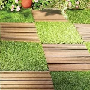 Composite Decking Tiles On Grass 1