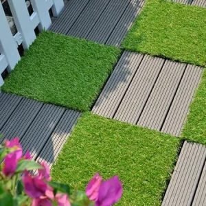 Composite Decking Tiles On Grass 2